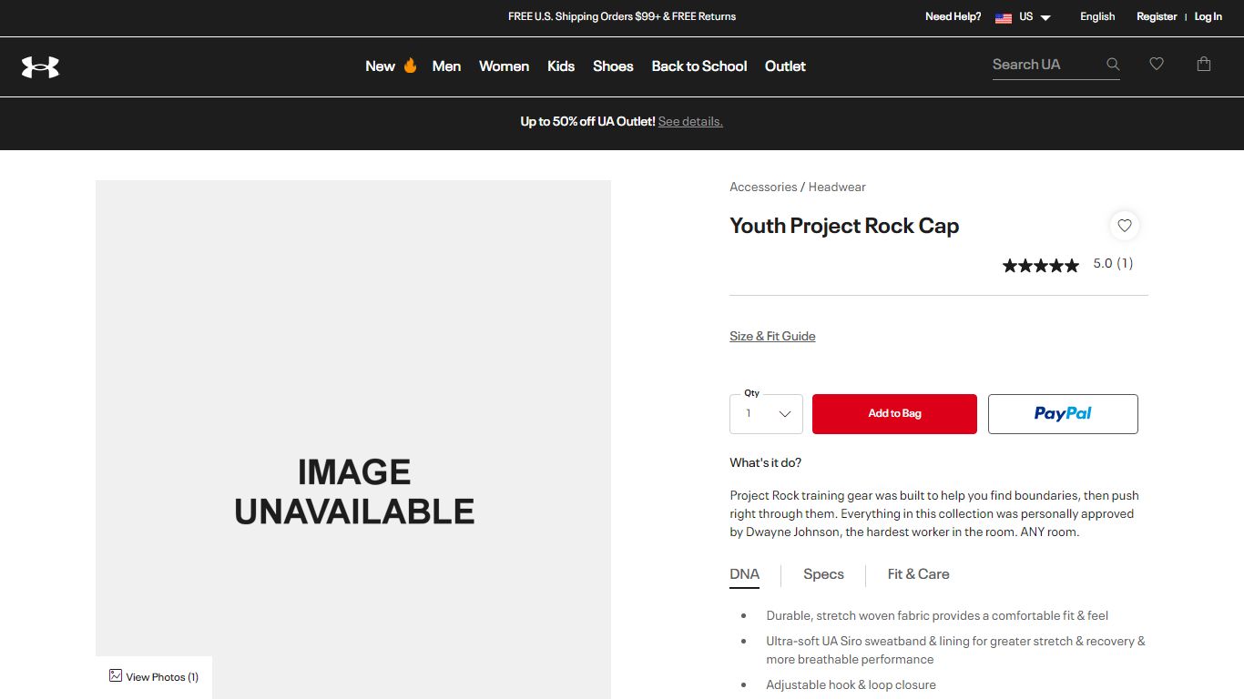 Youth Project Rock Cap | Under Armour