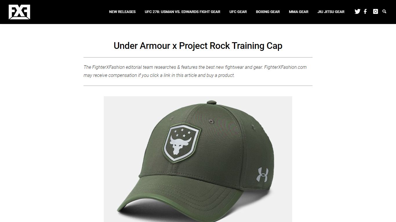 Under Armour x Project Rock Training Cap - FighterXFashion.com