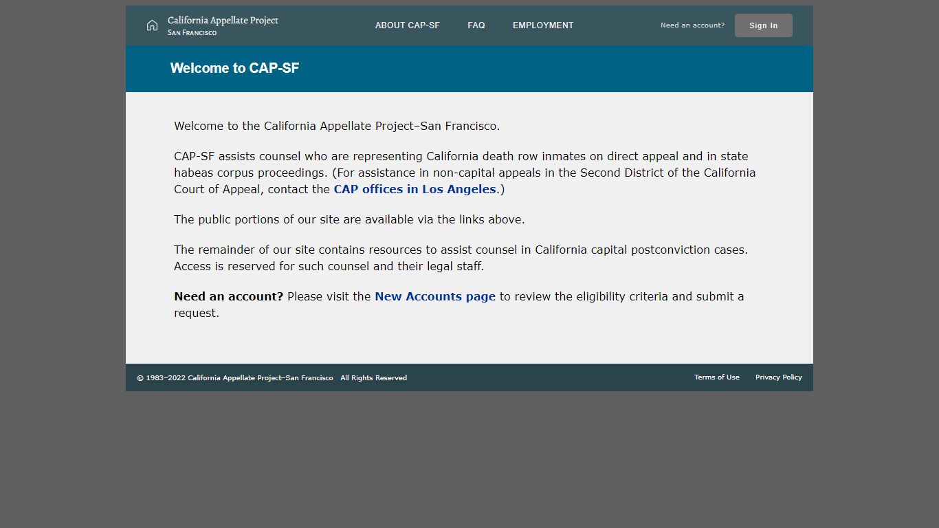 California Appellate Project San Francisco - CAP-SF